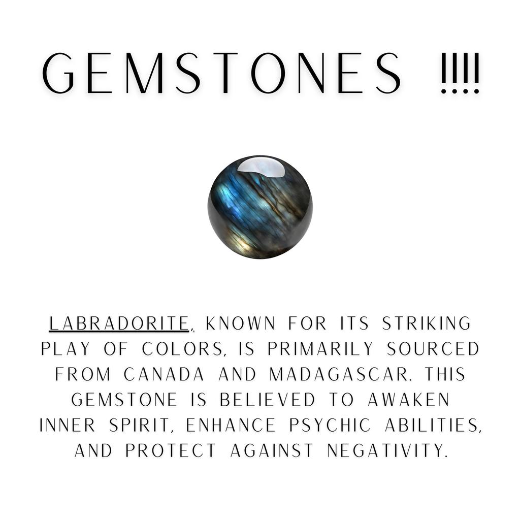 Real 925 Sterling Silver Natural Labradorite Statement Ring – Large Oval Handmade Vintage Boho Ring for Women