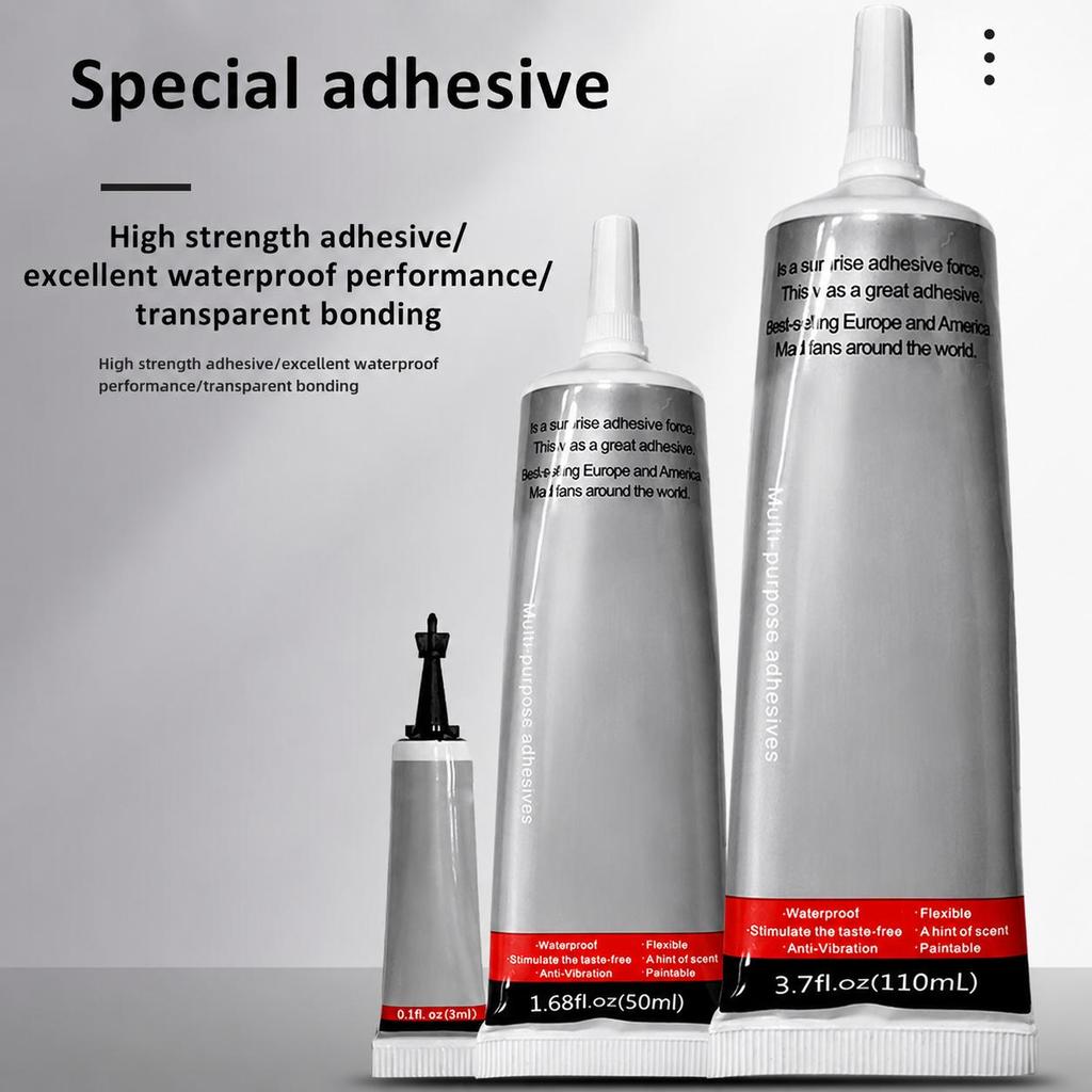 110ml Multi-Function Self-Leveling Adhesive Clear Flexible Glue for Toys Flowers Jewelry Crafts Metal Glass Ceramic Plastic Fabric and More