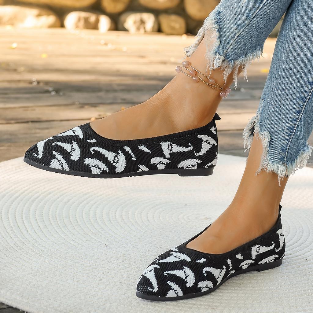 Женские балетки 2024 Новые весенне-осенние повседневные туфли-лоферы с острым носком, неглубокие, удобные, для улицы, обувь Лолиты, кроссовки