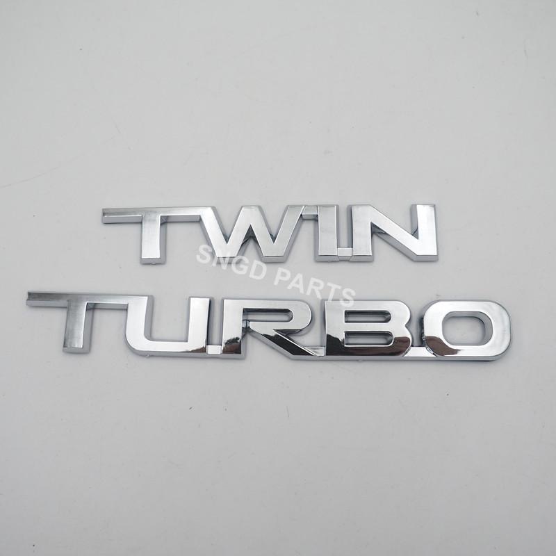 ABS TWIN TURBO Back mark set For Toyota Land Cruiser 300 Series LC300 Rear Trunk 3D Emblem Badge Sticker Trim Accessories XSZ6