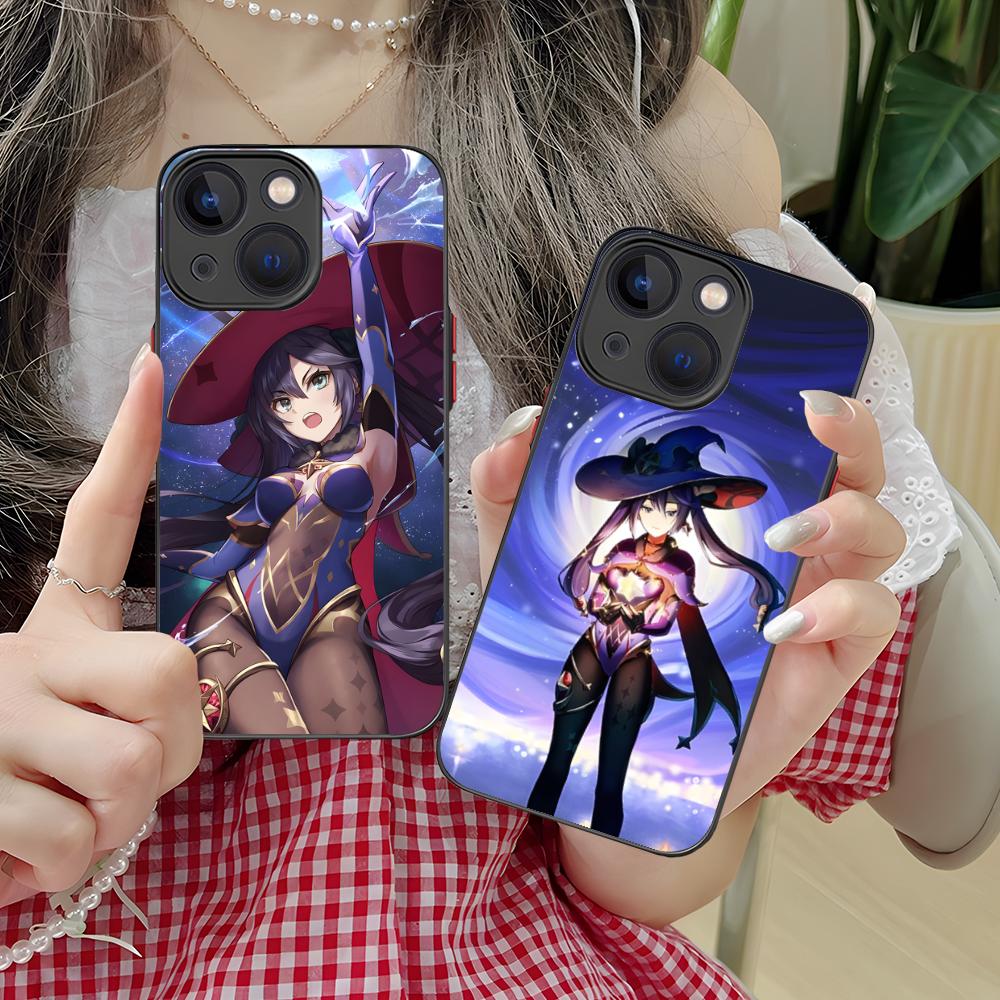 Game GI Mona Silicone Mobile Phone Case for iPhone 17 16 15 14 13 12 11 X XR XS 8 7 Air Pro Max Plus Mini Colorful Cover