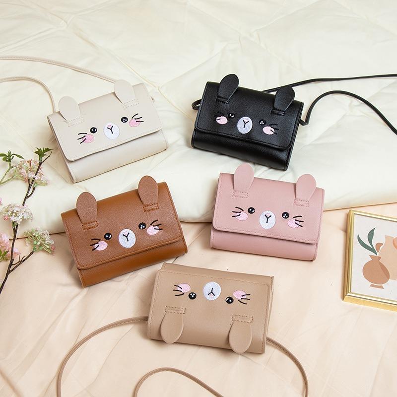 Fashion Cute Oblique Span Bag Mall Bag New Embroidered Cat Change Bag Gift Small Bag