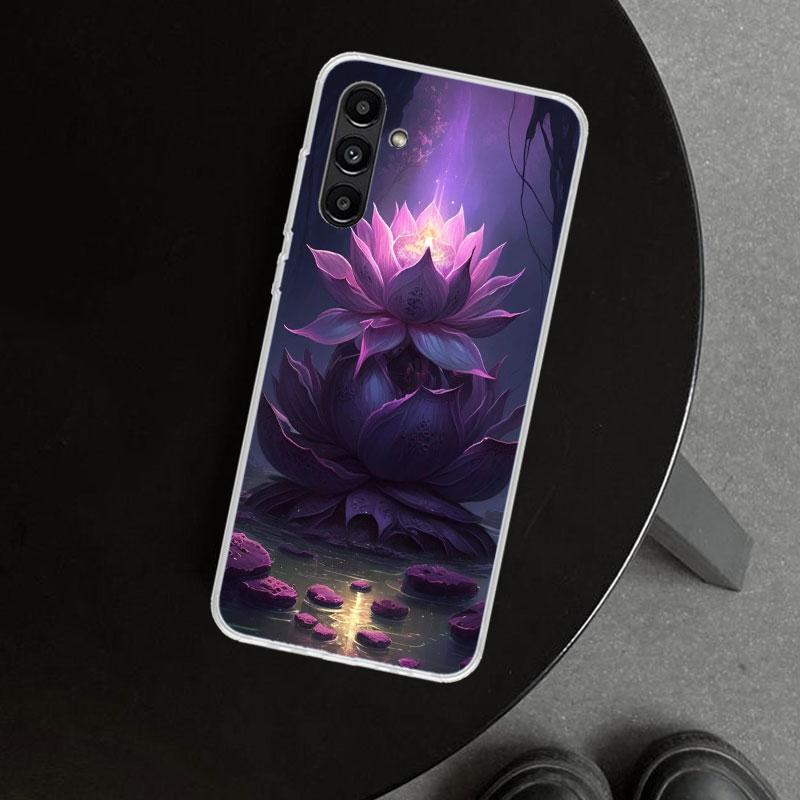 Buddhist Fire Lotus Phone Case Cover for Samsung Galaxy A17 A16 A26 A36 A56 A57 A37 A15 A25 A35 A55 A14 A24 A34 A54 A13 A23 A33
