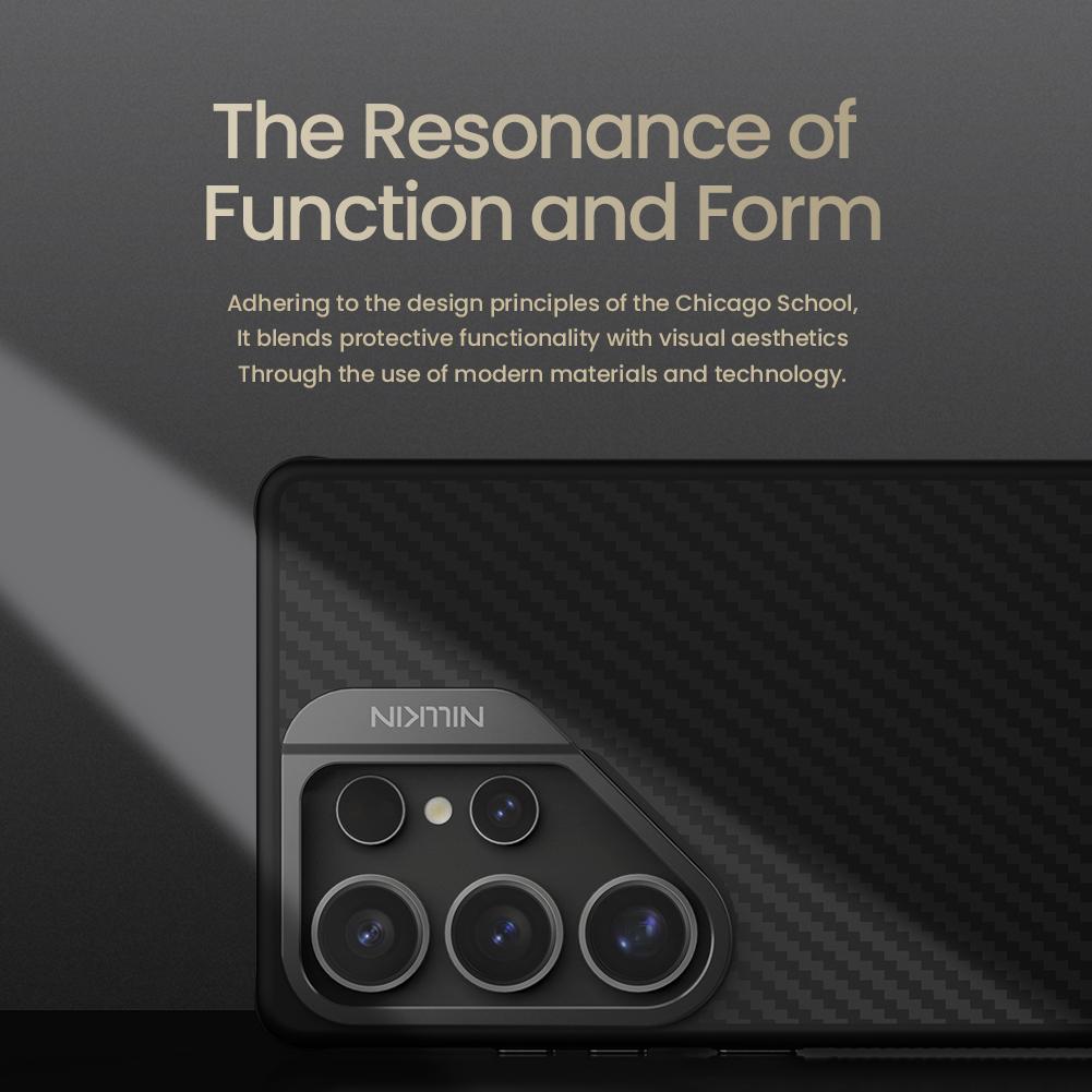 NILLKIN For Samsung Galaxy S25 Ultra Phone Case CarboProp Magnetic Mirror Frame Version Camera Protection Back Cover