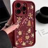 Милый чехол для телефона с рождественским узором для iPhone16 15 14 13 12 11 Pro/Max/Plus, противоударный и защищающий от падений
