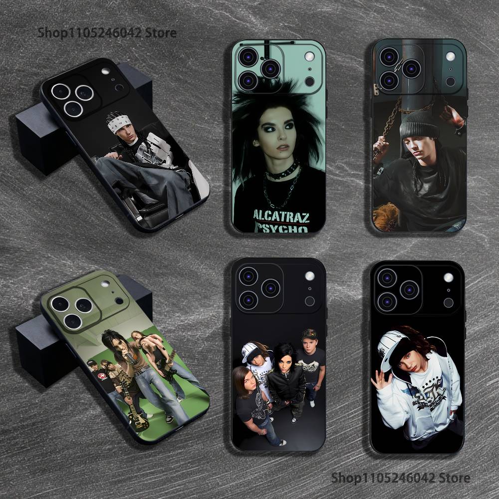 Чехол для телефона T-Tokio Hotel Tom Bill K-Kaulitz Черный Мягкий Чехол Для iPhone 17,16,15,14,13,12,11,Pro,XS,Max,XR,Plus,E,SE4,Mini