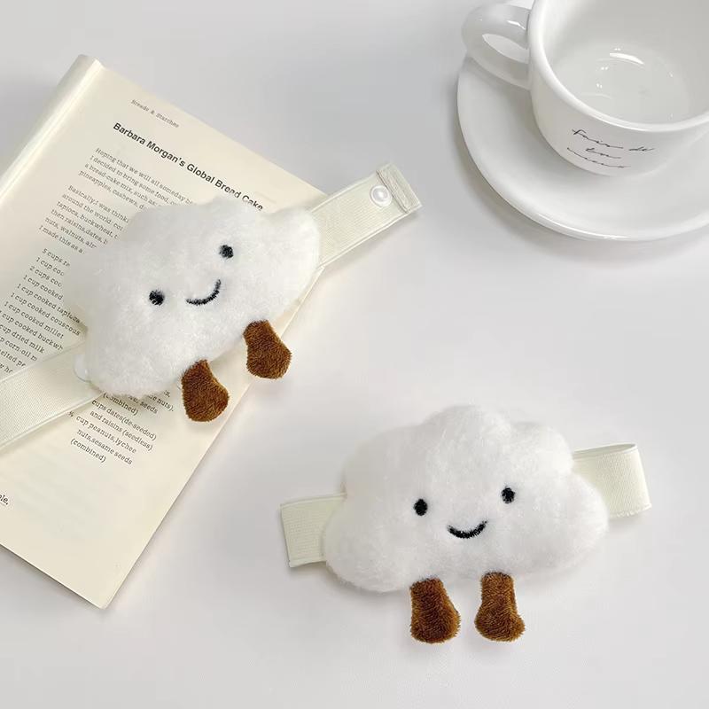 2 шт. Милые плюшевые белые шторы-облака с пряжкой для штор для гостиной и спальни, кавайная эластичная веревка-воротник, украшение для дома