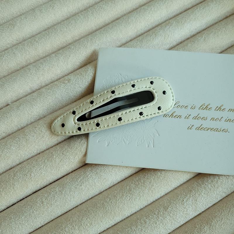 Черно-белая заколка для волос в горошек в виде звезды для женщин - Милая заколка для боковой челки, заколка-облачко, заколка для лба и непослушных волос