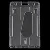 Hot Plastic Hard Transparent Badge Holder Clear Double Card ID case