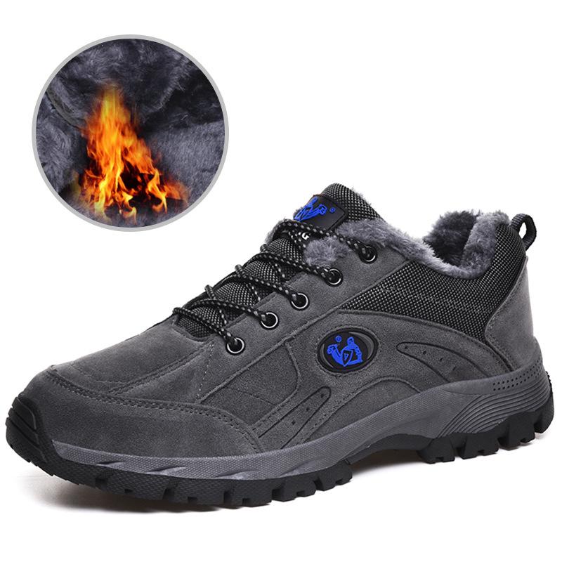 Men's Extra Large Winter Outdoor Cotton Hiking and Walking Shoes