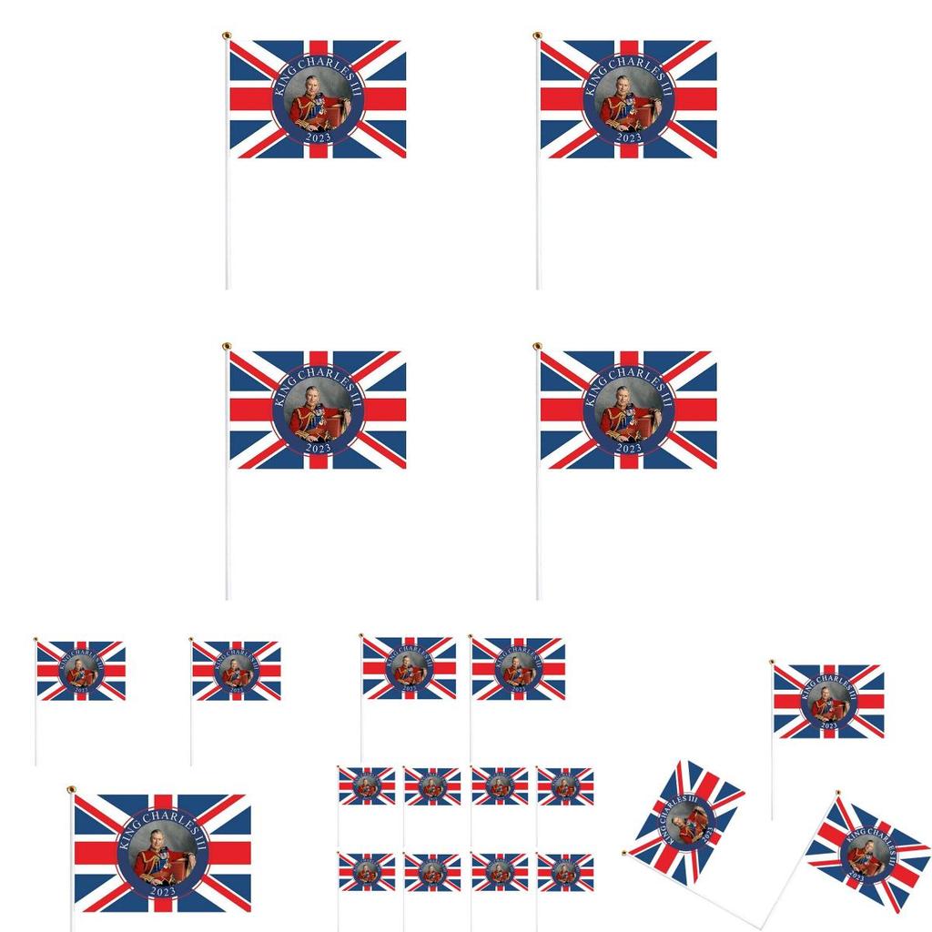 Ручной полиэстеровый флаг короля Карла III, яркие цвета и изысканное мастерство