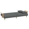 Sleeper Sofa with Armrests Dark Grey Fabric