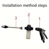 New High-Pressure Car Wash Spray Long Rod Gun, Equipped With Removable Soap Spray Gun Anti-Skid Handle Foam Spray Pipe - Suitabl