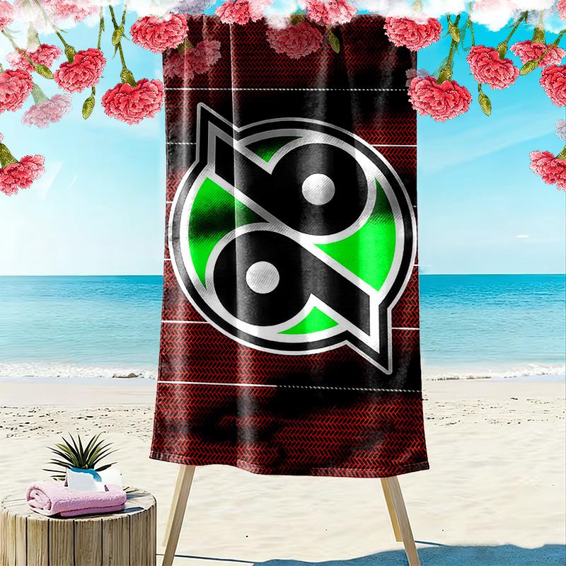 Пляжное полотенце Hannover 96, Большое, Мягкое, Быстросохнущее, для Пляжа, Кемпинга, Плавания