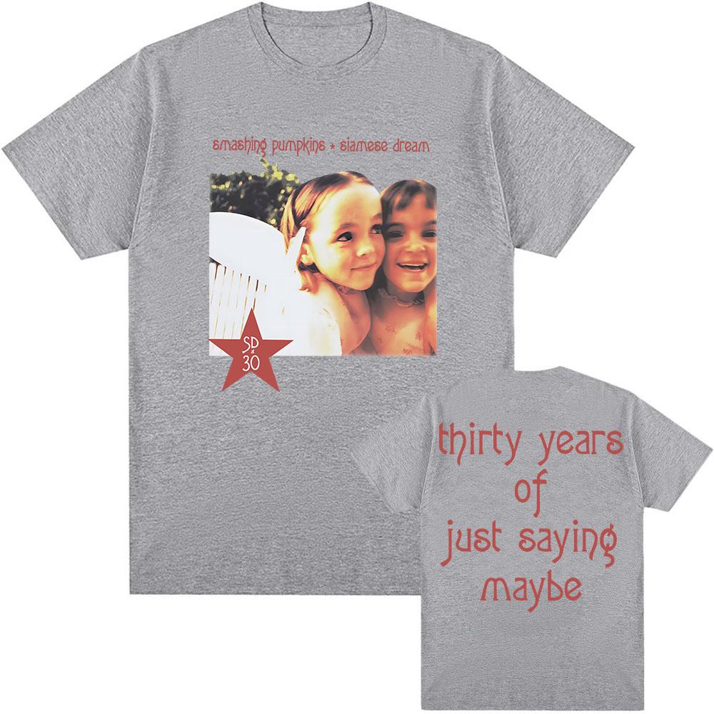 Футболки Siamese Dream 30th Anniversary Футболка с рок-группой The Smashing Pumpkins Летние хлопковые мягкие мужские футболки с графическим принтом