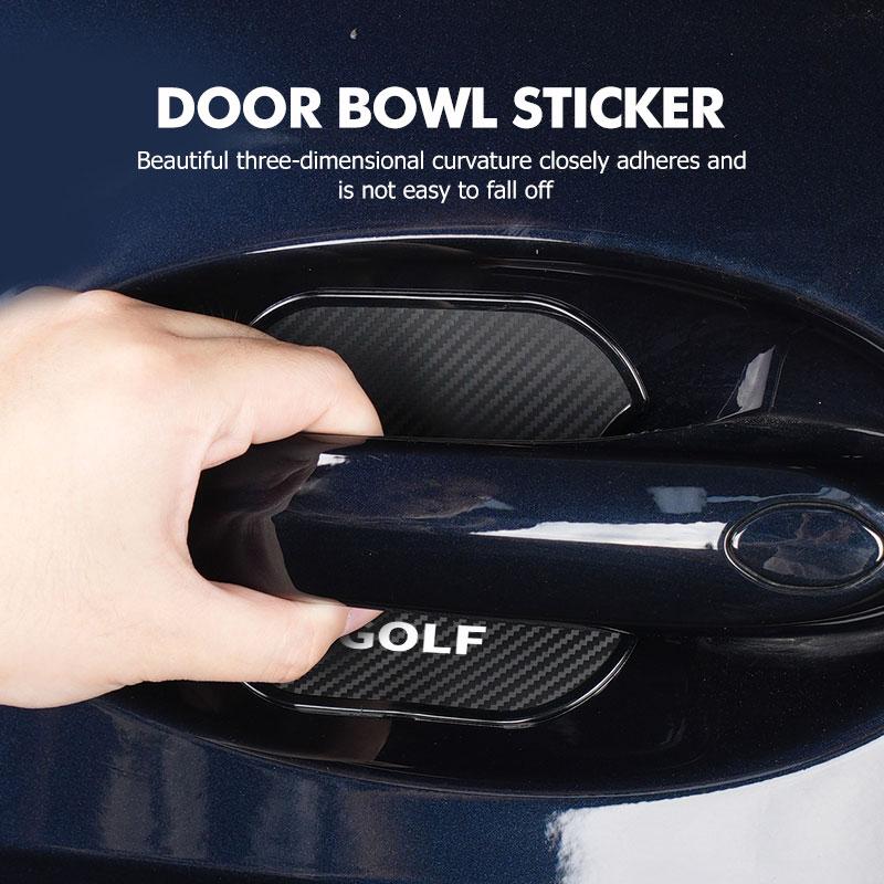 BIG1 Car Door Bowl Anti-scratch Sticker Handle Protection Sticker Car Accessories Decals For Volkswagen VW Golf Jetta Passat mk4 mk5
