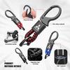 Alloy Leather Strong Carabine Shape Key Ring Accessories For Mitsubishi Outlander Lancer L200 ASX Pajero Grandis Eclipse