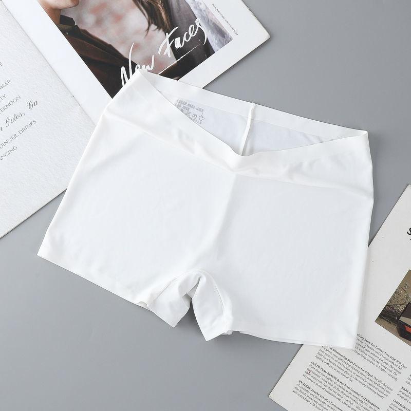 Women Boxers Underwear Seamless Panties Solid Color Boyshorts Mid Waist Panties Invisible Safety Panty Female Underpants