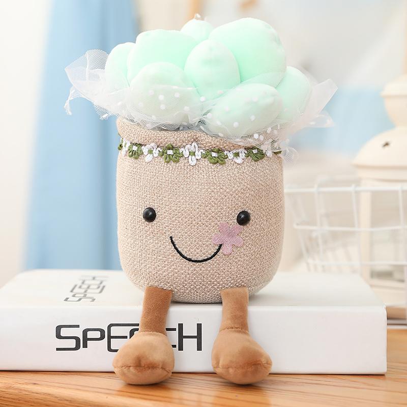Lifelike Tulip Succulent Plants Plush Stuffed Toys Vrious Potted Flower Cactus Bookshelf Home Living Room Decor For Girl Gift
