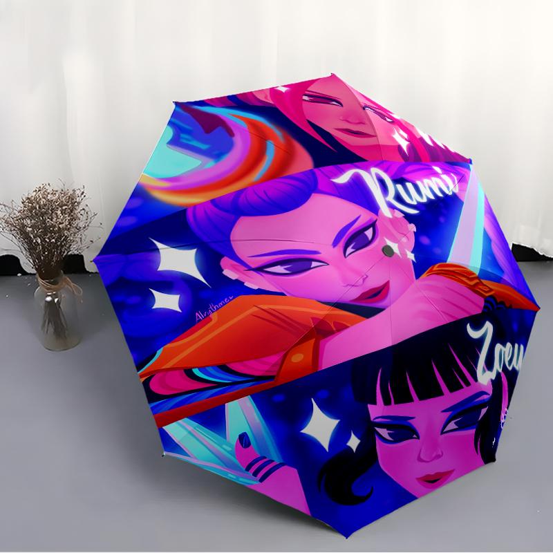 1pc KPop Demon Hunters17 Umbrella, Sun Protection, And UV Shielding. It Has Eight Sturdy Ribs for Outdoor Use And Perfect Gift