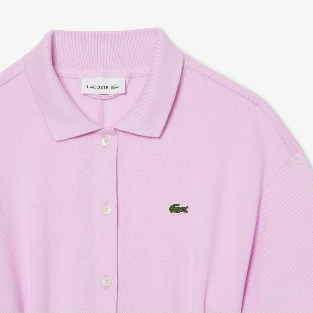 Lacoste Женское платье-поло с поясом, расклешенное книзу EF9621-56GZ4H