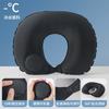 Inflatable Pillow Travel Portable Neck Pillow Extended Ice Silk Inflatable U-Shaped Pillow Travel