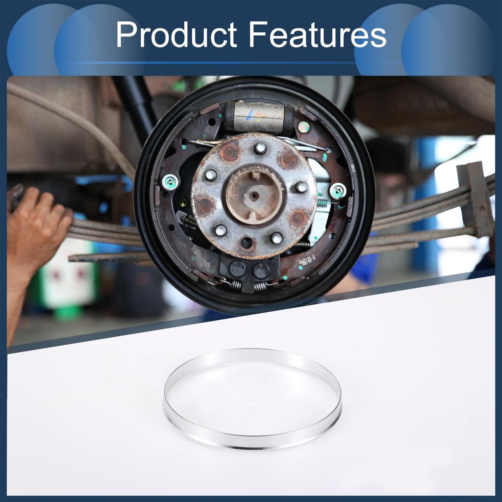 Центровочные кольца INFINAUTO, Наружный диаметр 108 мм x Внутренний диаметр 106,1 мм, Алюминиевый сплав, Серебристый оттенок, 4 шт.