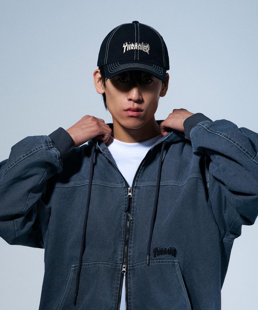 Treasure Flame Stitch Logo Ball Cap Black