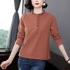 Long-sleeved T-shirt For Women 2024 Spring New Style Middle-aged Women's Loose Large Size Tops And Bottoming Shirts