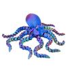 Яркая Цветная 3D-печатная фигурка Осьминога из Глубин с Подвижными Суставами и Симулированными Глазами Универсальный Декор для Рабочего Стола
