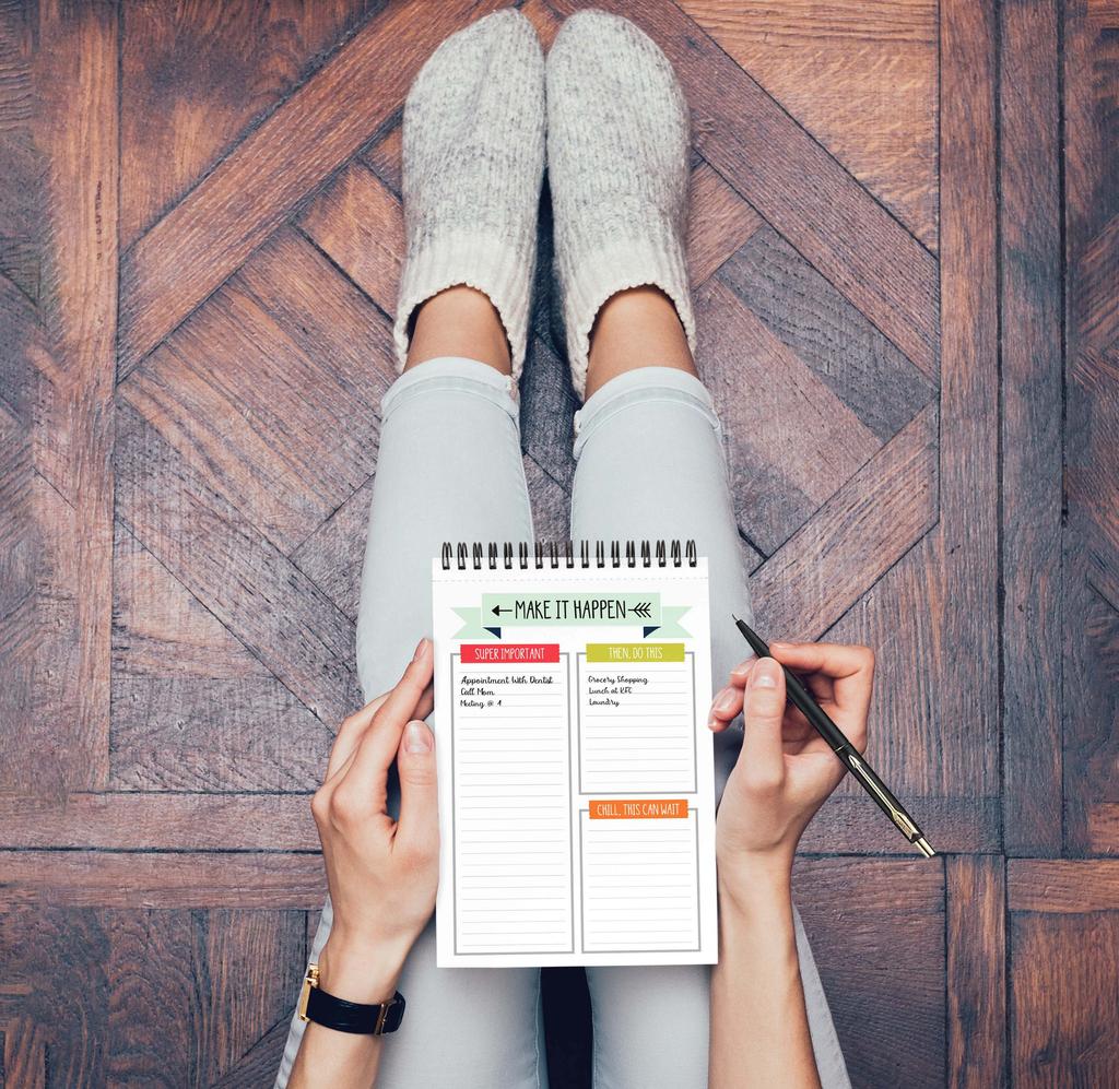 Inkdotpot Блокнот для списка дел – 6” X 9” бумажные канцелярские принадлежности, элегантный блокнот на спирали, ежедневный контрольный список-(50 листов)