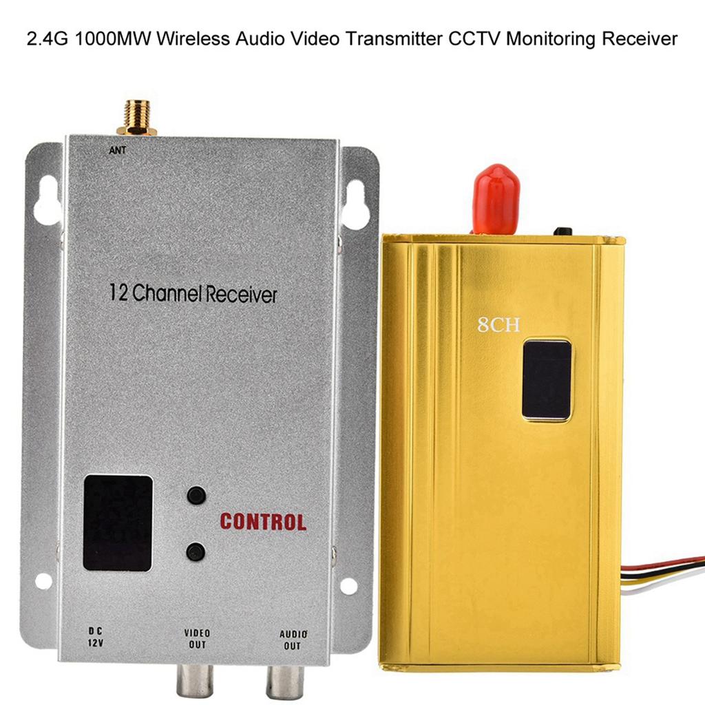 1.2G 1.5W беспроводной аудио-видео трансивер комплект передатчика и приемника для мониторинга видеонаблюдения