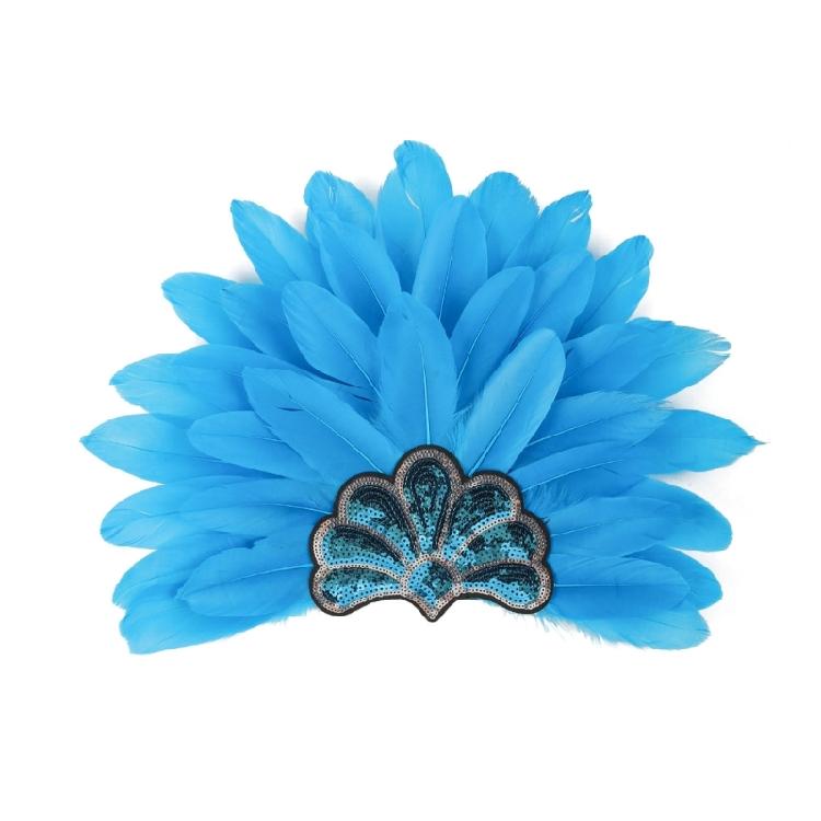 Повязки на голову с перьями и пайетками, головные уборы для Масленицы для девочек, маскарадные аксессуары