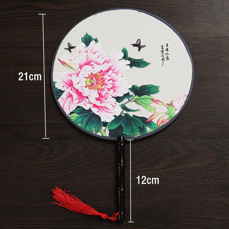 13 цветов круглый веер в китайском стиле с винтажным принтом шелковый веер свадебная вечеринка танцевальные аксессуары