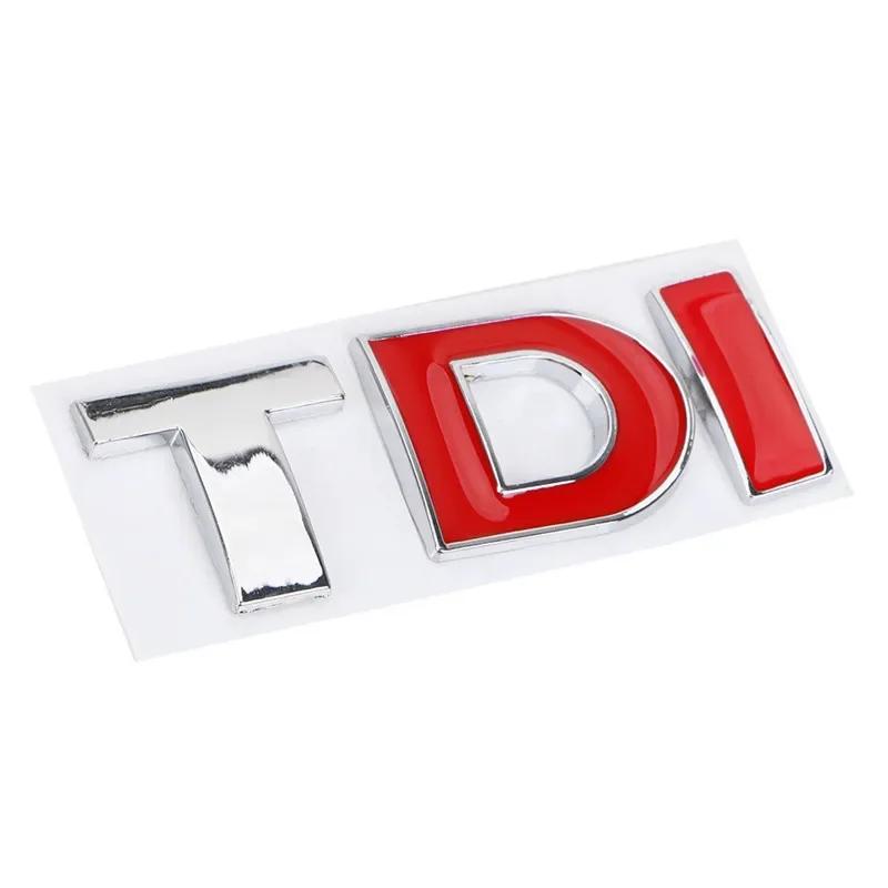 AGLNX1 3D Metal TDI Logo Car Front Grille Emblem Sticker Fender Side Rear Trunk Auto Badge Decor For VW Polo Golf Jetta Passat MK4 MK5