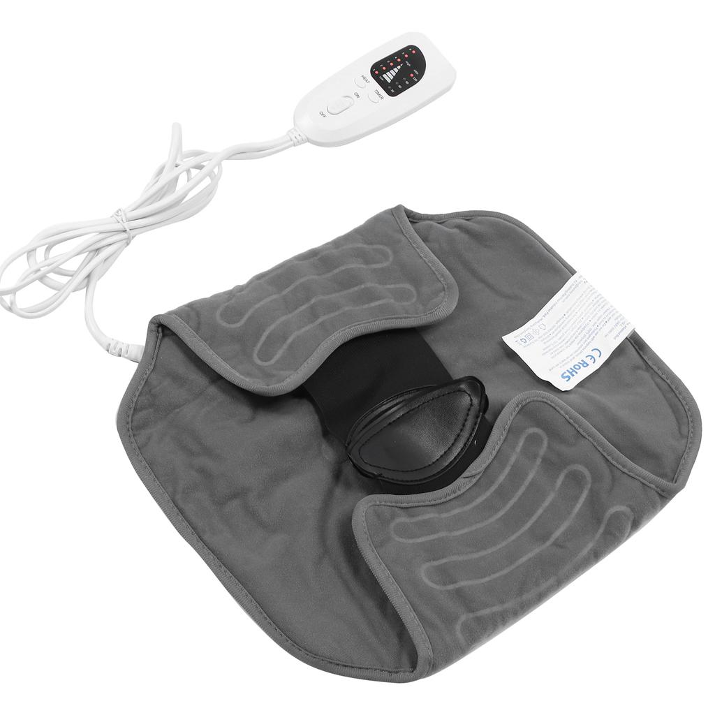 Пояс с подогревом, электрический массажный пояс для живота и поясницы, темно-серый, вилка США 110 В