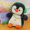 Creative Penguin Doll with Earphones Plush Toy Doll Music Little Penguin Doll Grab Machine Rag Doll Gift