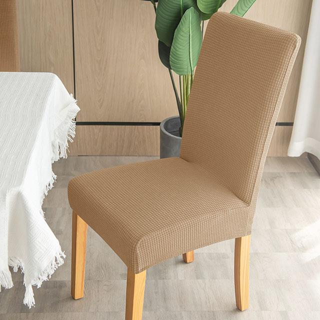 Waterproof Jacquard Chair Covers Weave Solid Corn Elastic Grain Pattern Kitchen Office Chair Covers Dust Proof For Dining Room