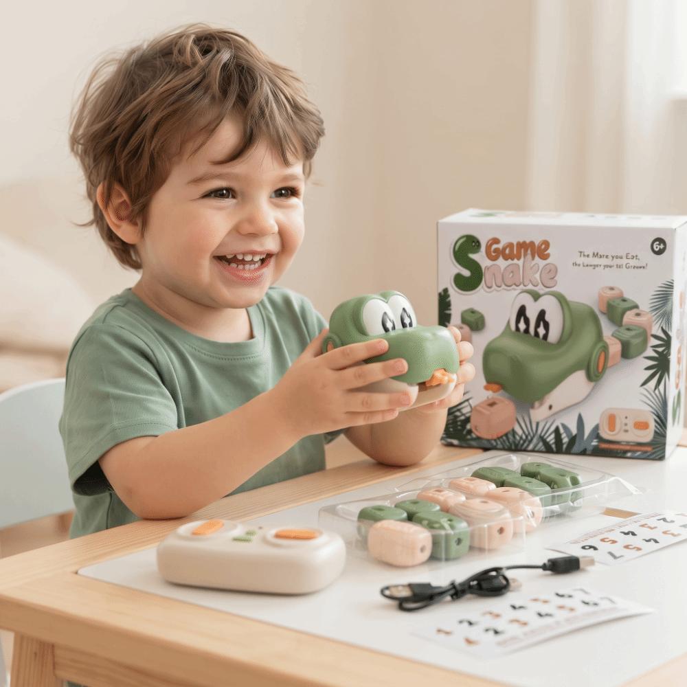 Rechargeable RC Snake Car Toy Interactive Greedy Snake Car Fun Game Remote Control Car Indoor Play