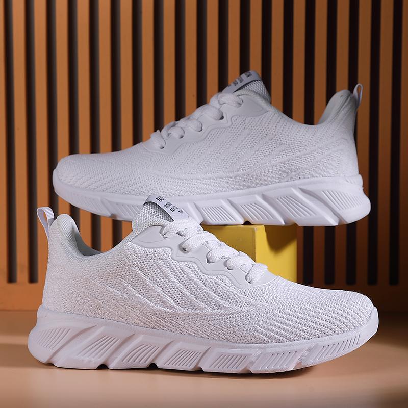 Fashion New Men's Shoes Breathable Casual Sneakers Summer White Running Shoes Lightweight Soft Sports Shoe for Male Large Size 35-45