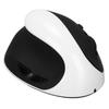 Vertical Rechargeable Wireless Ergonomic Mouse with Adjustable DPI for PC and Left-Handed Mouse, (Black White)