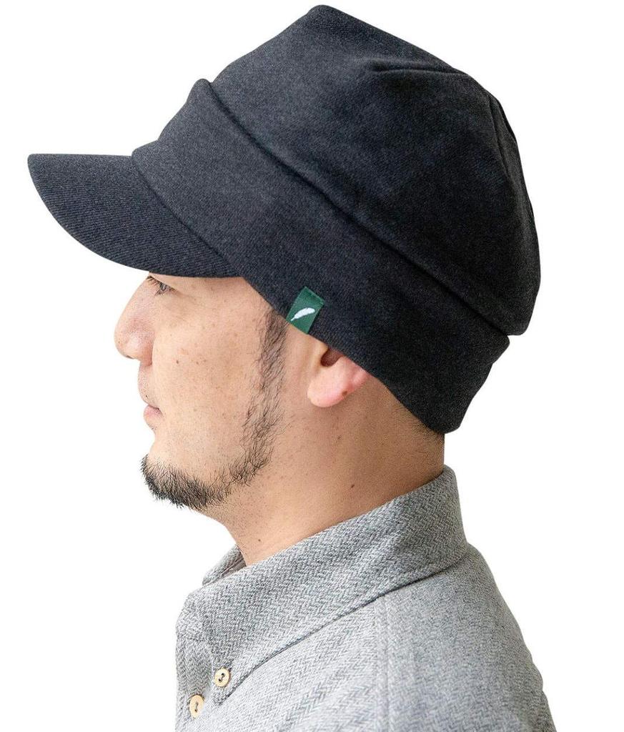 Sweatwork Casquette Hat Cap Large Size Tricolor Loose All Seasons M Circumference Approximately Charcoal [Nakota] Men's Women's (Head 55-58cm)