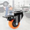 Caster Wheels, 2-inch Swivel Plate Casters, Set of 4, with Security Dual Locking No Noise PVC Wheels, Heavy Duty 150 lbs Load Capacity Per Caster,