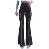 Women Fashion High Waist Flared Pants Casual Solid Color Trousers