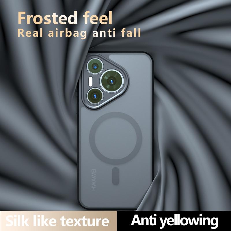 Для Huawei Pura 70 Pro Plus ультраматовый противоотпечаток пальца противоударный магнитный чехол из ТПУ с защитой от падения, не желтеющая задняя крышка, корпус