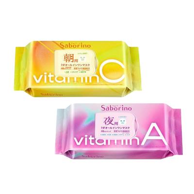 Компания BCL Saborino Saborino 30 листов - Патчи для глаз VITAT C / Маска большого размера VITAT A