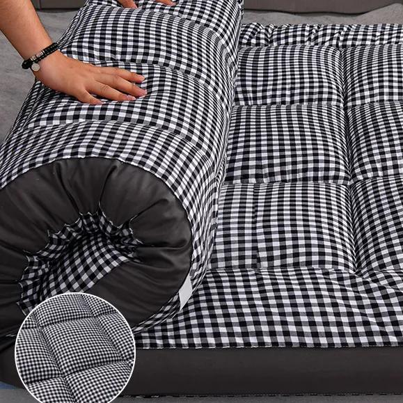 WTEMPO Складной Эластичный Клетчатый Мягкий Матрас Бытовой Гладкий Складной Матрас Недеформируемый Постельный Принадлежности Студенческое Общежитие Арендный Дом Пол Толстый Коврик