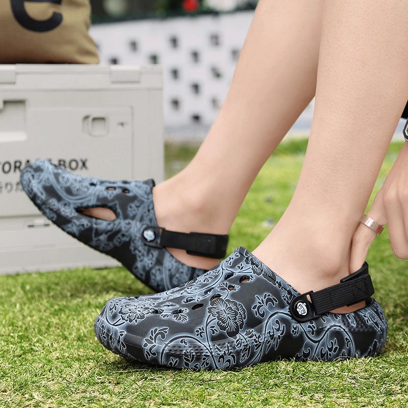 Модные мужские тапочки, уличные сандалии, пляжные клоги, удобные мягкие шлепанцы, комнатная обувь для воды, мужские уличные сандалии большого размера