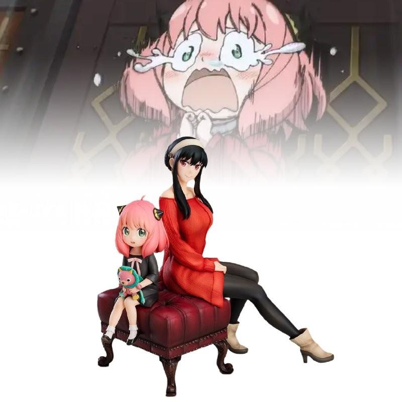 Очаровательная ПВХ фигурка Ани и Йор из Семьи шпиона, Обаятельная поза на диване, Коллекционная модель