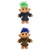 2pcs 4 Inch Tiny Troll Dolls Colored Hair Figures Toy